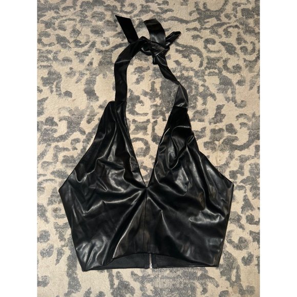 Black patent‎ leather corset size medium - Picture 1 of 4